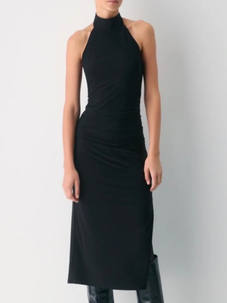 Aritzia Wilfred High Neck Halter Dress